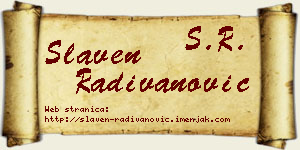 Slaven Radivanović vizit kartica